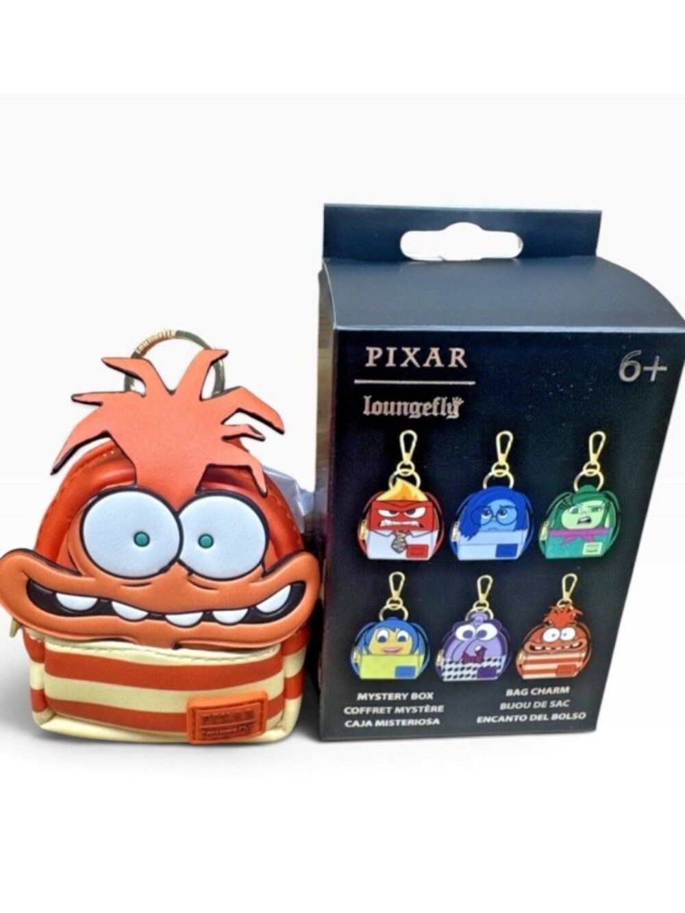 Inside Out Loungefly Mini Backpack Charm Keychain Anxiety PixarBag New